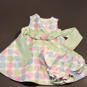 George White with Pastel Polka-dot Dress with Bottoms